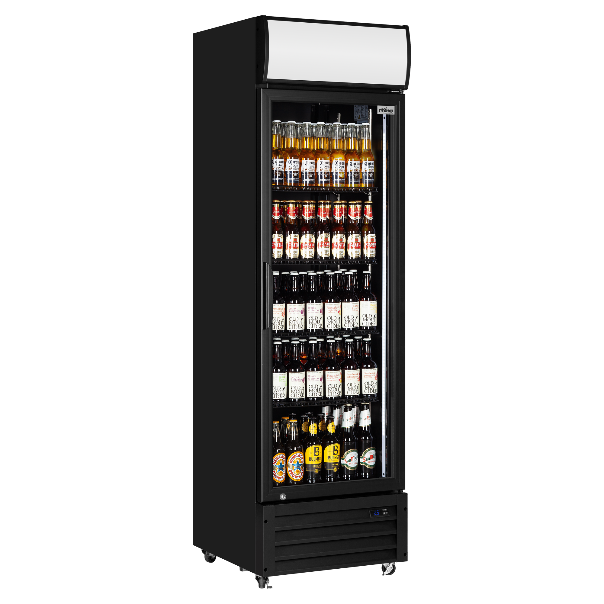 COLD578T-BB Glass Door Bottle Cooler - Stocked (Black)