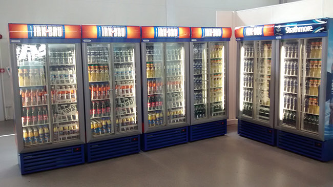 Irn Bru Cabinets in Commonwealth Games Athlete Village